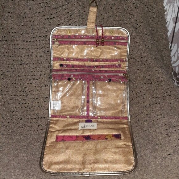 SAKROOTS-Artist Circle-PEACE WRISTLET-BLACK PEONY WALLET-TRAVEL ORGANIZER LOT - Picture 3 of 9